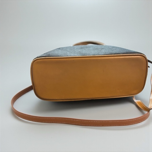 Fendi Vintage Pequín Striped Canvas & Leather Dome Satchel Crossbody Bag - Picture 6 of 14